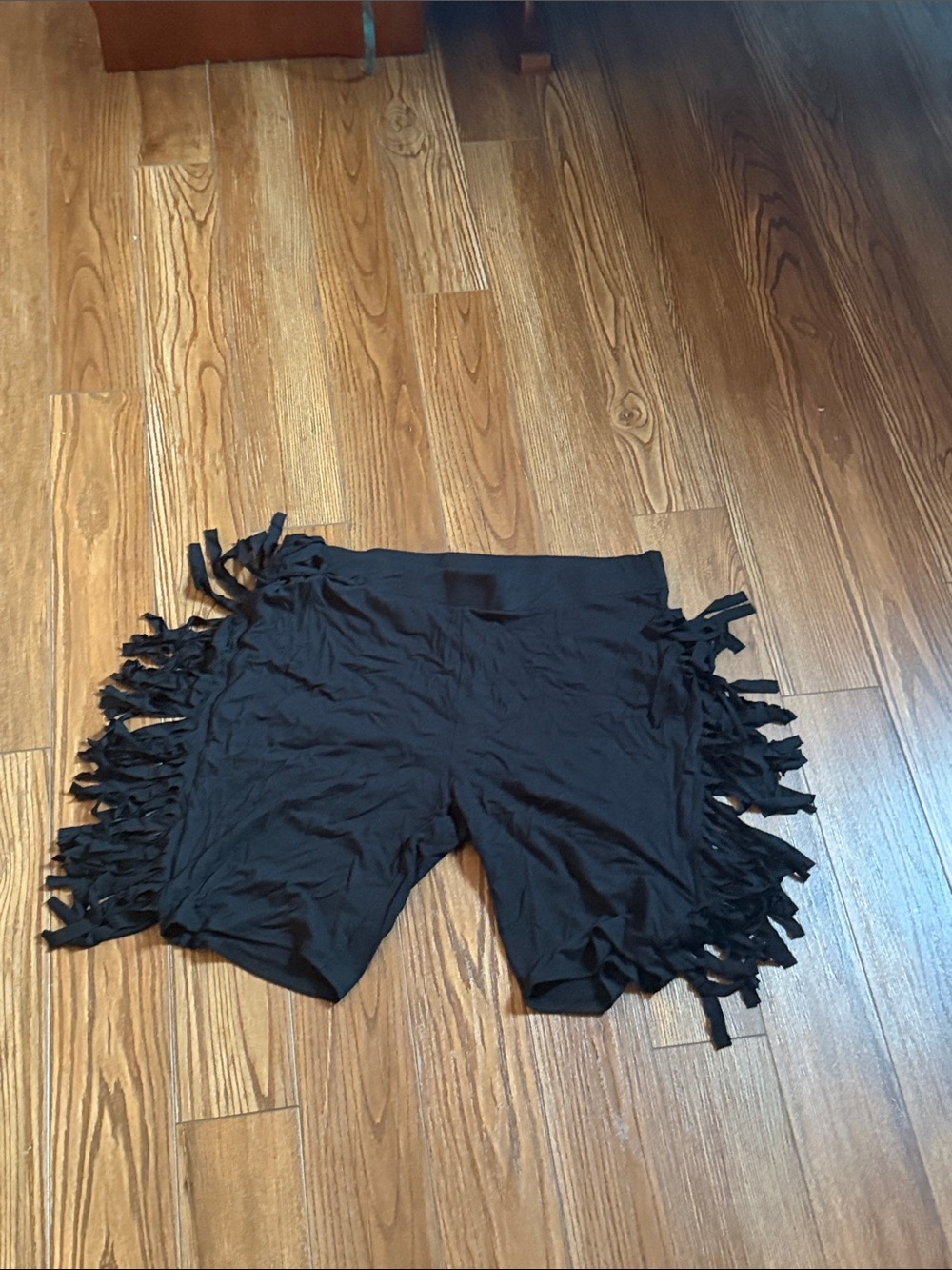 Black Fringe Shorts